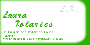 laura kolarics business card